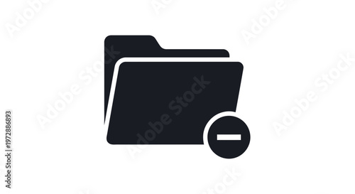 Remove Folder Icon Vector Illustration