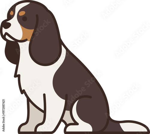 Cute Brown and White Dog.