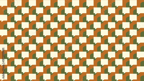 Conversation Pattern: A repeating pattern of dialogue bubbles, arranged in a grid-like fashion, showcasing the potential for numerous interconnected discussions. 