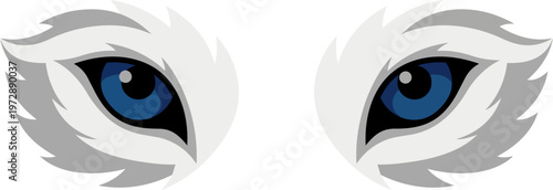 Blue Eyes with White Eyelashes.