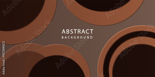 Minimalist Brown Futuristic Podium Background with Geometric Display,elemen trendy design