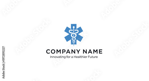 Generic medical logo template design.