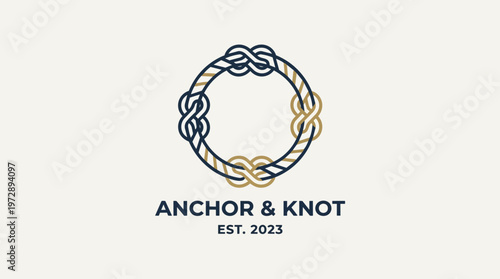 Anchor and Knot Logo Design.
