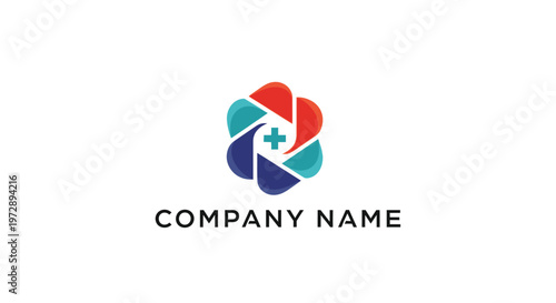 Company logo template with colorful design.
