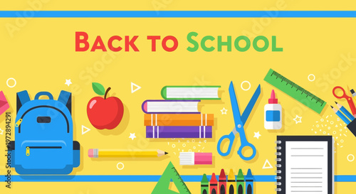 Back to school supplies and stationery.