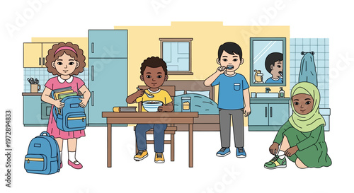 children in a school setting.