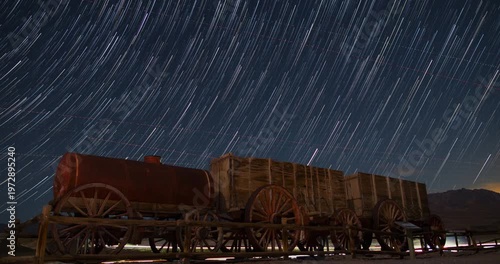 Death Valley Harmony Borax Mine Mill Abandoned Desert Night Sky Stars Timelapse