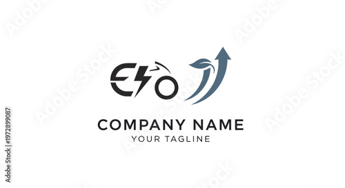 Electric company logo template design.