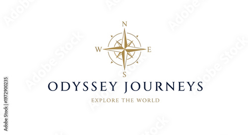 Odyssey Journeys travel company logo design.
