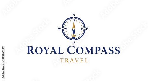 Royal Compass Travel Logo Design.