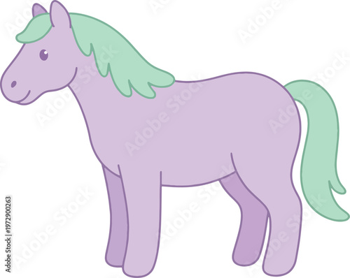 Horse vector illustration silhouette isolated on cute design on pure white background