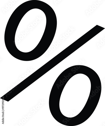 Art & Illustration, Percentage symbol line icon for discount sale and retail promotion