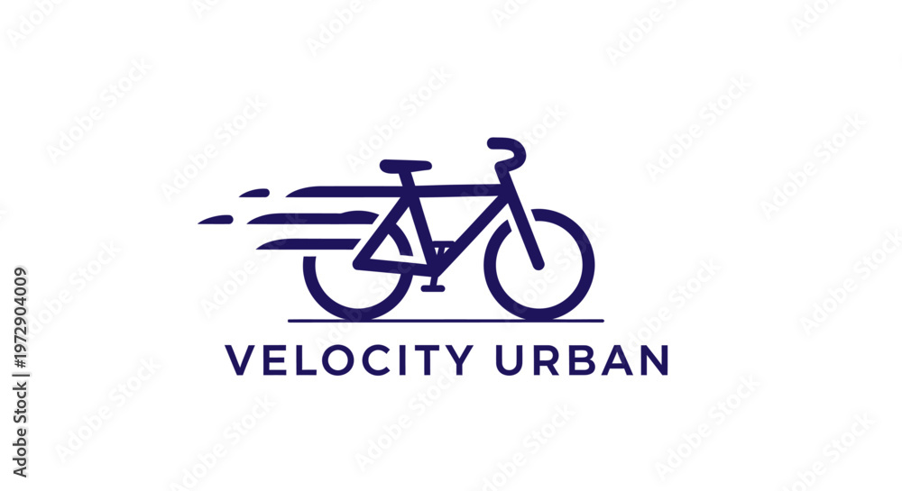 Fototapeta premium Velocity Urban bicycle logo design.