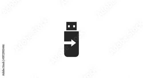 Black USB Flash Drive Device.