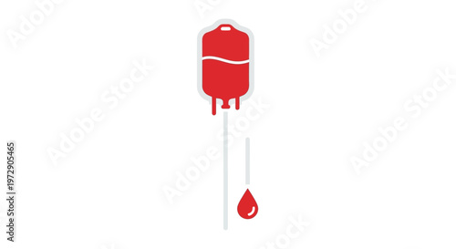 Blood Donation Bag and Drop.