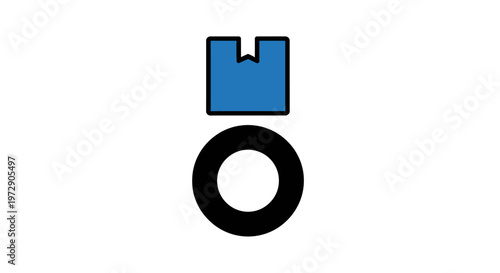 Blue Castle Piece Game Token.