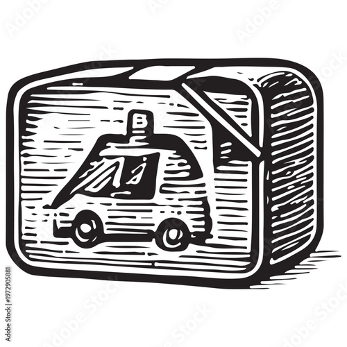 Ambulance Emergency Light Box Icon for Medical Transport Sign and Healthcare Symbol