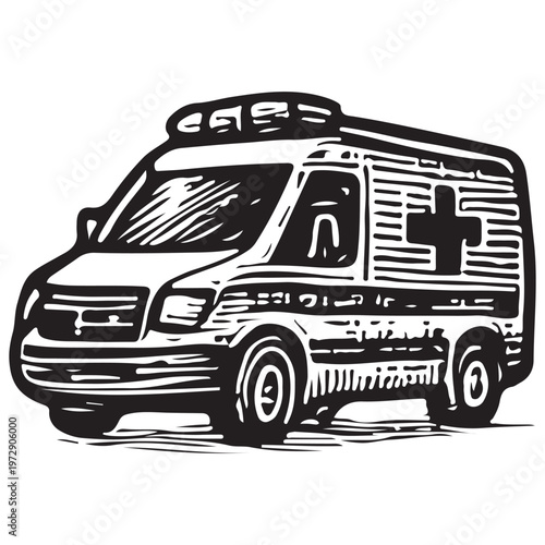 Ambulance Emergency Vehicle for Medical Transport and Rapid Healthcare Response Service