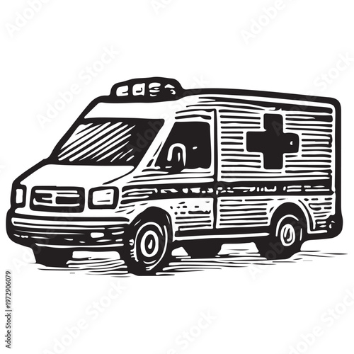 Ambulance Emergency Vehicle for Medical Transport and Rapid Response Healthcare Service