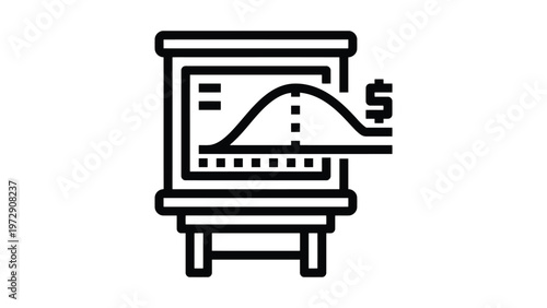 Graph showing profit growth from an investment or business venture. Vector
