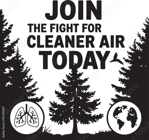 Clean air awareness environmental protection illustration