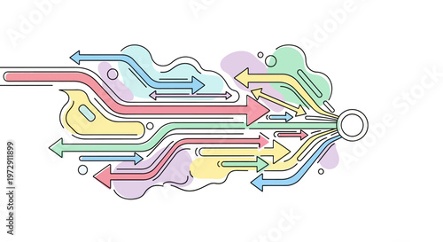 Colorful arrows pointing in directions.