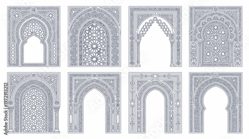 Intricate Islamic Archway Designs Collection.