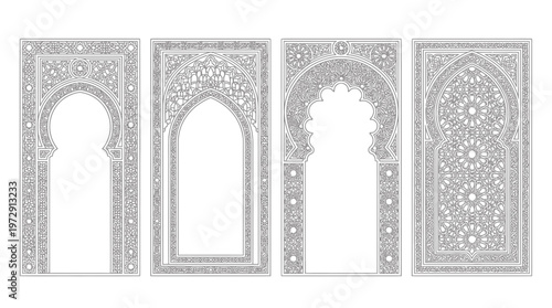 Decorative Arched Window Frames.