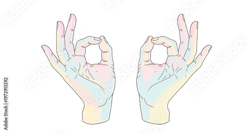 Hands making OK gesture signs.
