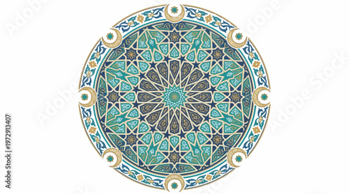 Intricate Circular Mosaic Art Design.