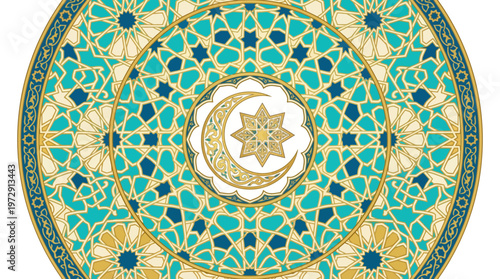 Intricate Islamic Geometric Pattern Design.