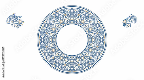 Large circular diamond jewelry piece.