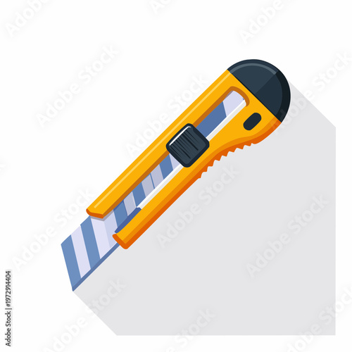 荷物開梱用のカッターナイフのイラスト