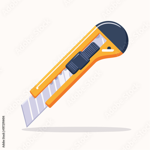 荷物開梱用のカッターナイフのイラスト