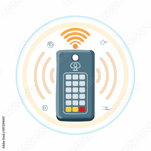 RFIDタグのイラスト・在庫管理・物流DX