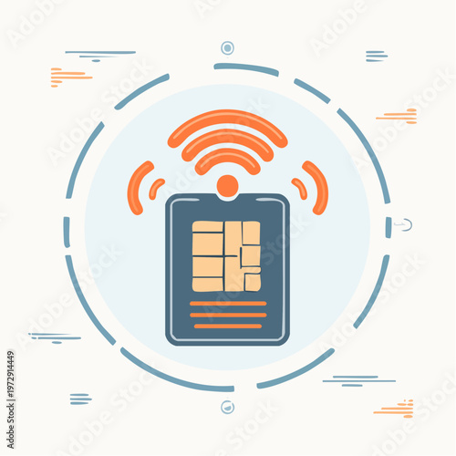 RFIDタグのイラスト・在庫管理・物流DX