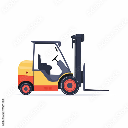 フォークリフトのイラスト・物流倉庫の運搬作業