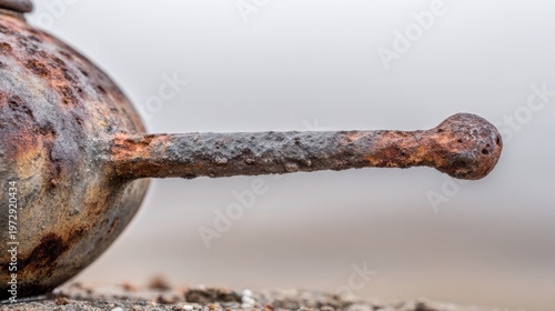 Rusty Kettle Spout Showing Signs of Corrosion Close Up