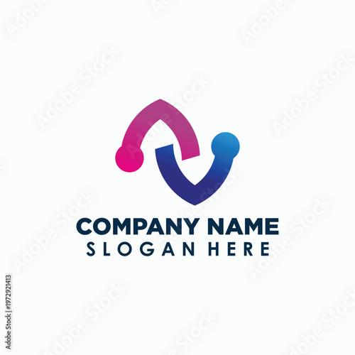 communication logo design template, digital icon design
