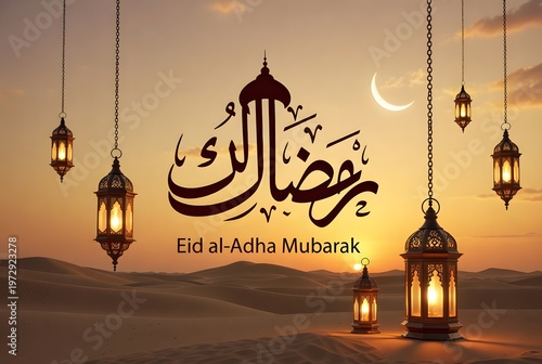 Eid al Adha Mubarak Islamic Background