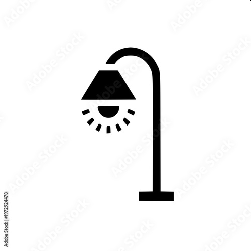 Contemporary urban lamppost silhouette variation 2