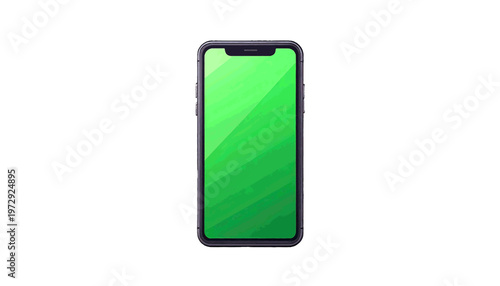 Smartphone with blank screen presented as modern mobile technology device in illustration style vector