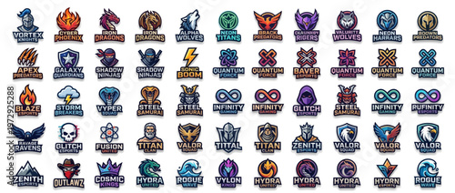 Collection of various colorful fantasy creature icons.