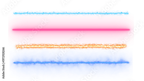 Abstract blocks of pink blue and orange with textured edges