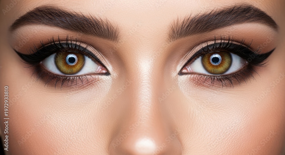 Fototapeta premium Close-up of womans brown eyes.