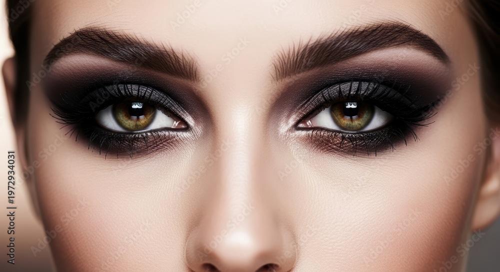 Fototapeta premium Close-up of womans face with makeup.