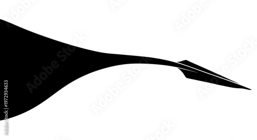 Black bird silhouette in flight isolated.