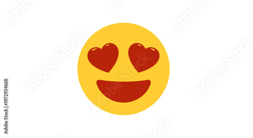 Smiling Face with Heart Eyes Emoji - Love, Affection, and Romance Symbol
