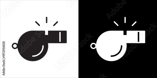 Whistle Icon Sheet Black And White