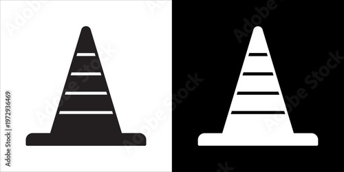 Cones Icon Sheet Black And White